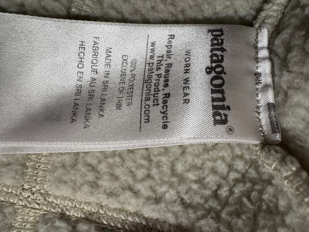 Patagonia Women’s Retro Pile Fleece Vest XXS Cream Ivory Full Zip Sherpa
